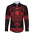 Vikings from Yorkshire Family Matching Off The Shoulder Long Sleeve Dress and Hawaiian Shirt Red Spirit of Jorvik - Wonder Print Shop