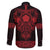 Vikings from Yorkshire Family Matching Off The Shoulder Long Sleeve Dress and Hawaiian Shirt Red Spirit of Jorvik - Wonder Print Shop