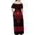 Vikings from Yorkshire Family Matching Off Shoulder Maxi Dress and Hawaiian Shirt Red Spirit of Jorvik - Wonder Print Shop