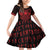 Vikings from Yorkshire Family Matching Off Shoulder Short Dress and Hawaiian Shirt Red Spirit of Jorvik - Wonder Print Shop
