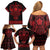 Vikings from Yorkshire Family Matching Off Shoulder Short Dress and Hawaiian Shirt Red Spirit of Jorvik - Wonder Print Shop
