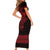 Vikings from Yorkshire Family Matching Short Sleeve Bodycon Dress and Hawaiian Shirt Red Spirit of Jorvik - Wonder Print Shop