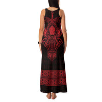 Vikings from Yorkshire Family Matching Tank Maxi Dress and Hawaiian Shirt Red Spirit of Jorvik - Wonder Print Shop