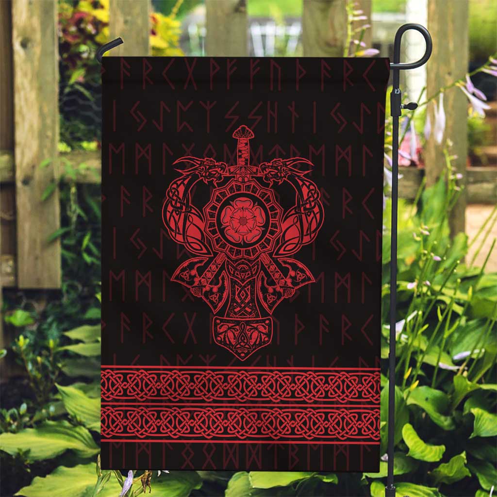 Vikings from Yorkshire Garden Flag Red Spirit of Jorvik - Wonder Print Shop