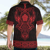 Vikings from Yorkshire Hawaiian Shirt Red Spirit of Jorvik - Wonder Print Shop