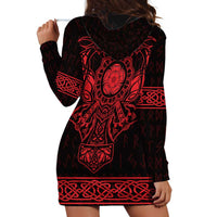 Vikings from Yorkshire Hoodie Dress Red Spirit of Jorvik - Wonder Print Shop