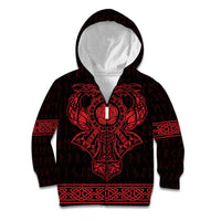 Vikings from Yorkshire Kid Hoodie Red Spirit of Jorvik - Wonder Print Shop