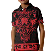 Vikings from Yorkshire Kid Polo Shirt Red Spirit of Jorvik - Wonder Print Shop