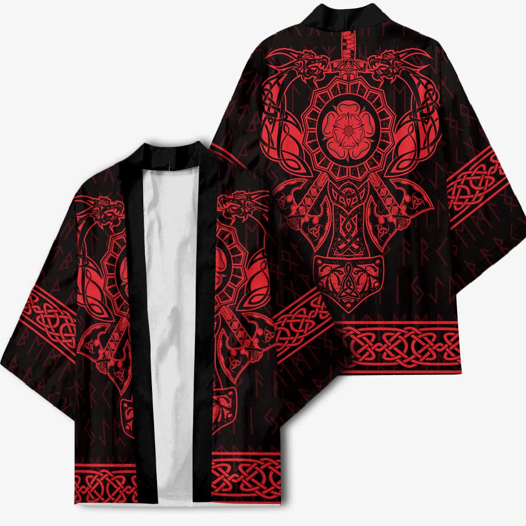 Vikings from Yorkshire Kimono Red Spirit of Jorvik - Wonder Print Shop