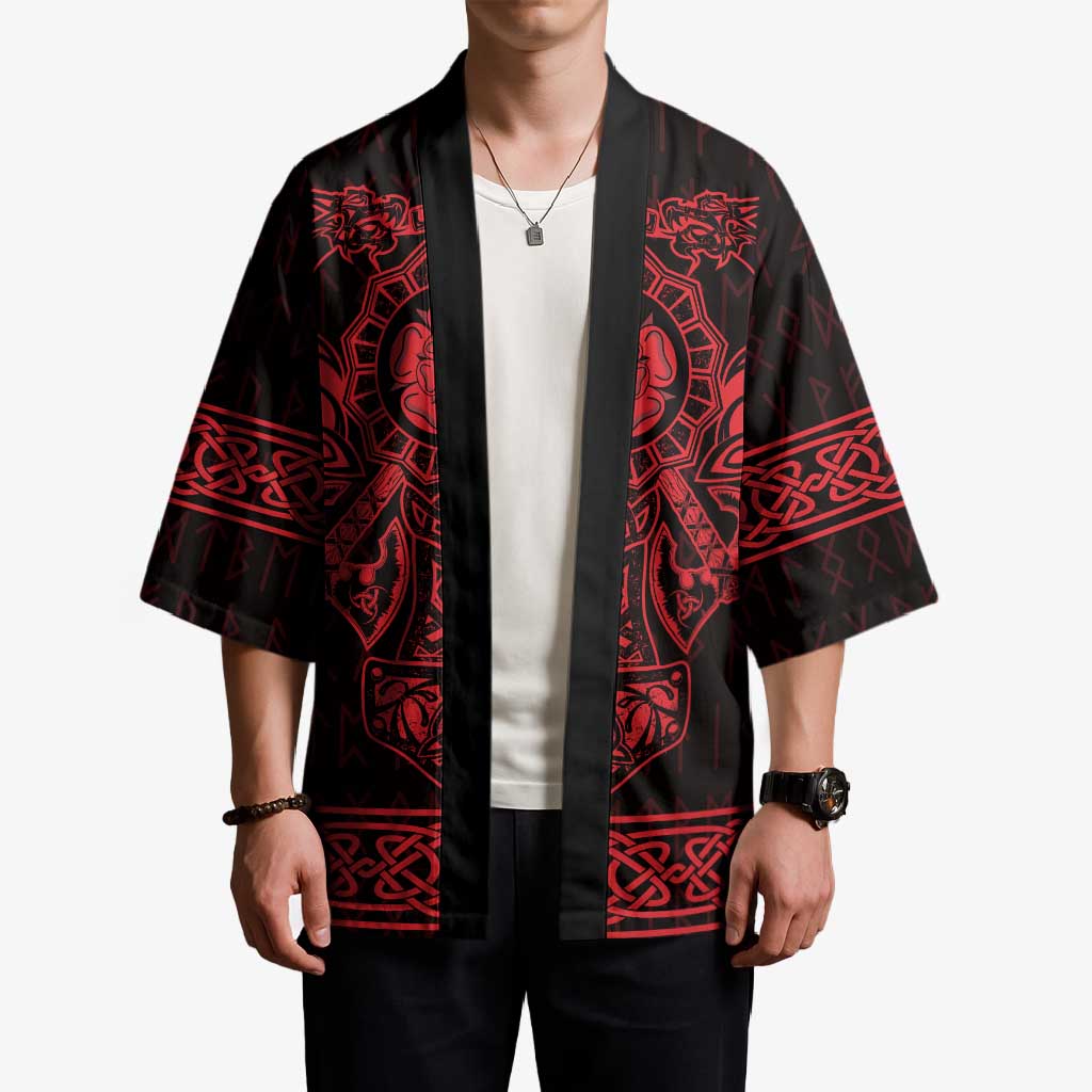 Vikings from Yorkshire Kimono Red Spirit of Jorvik - Wonder Print Shop