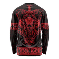 Vikings from Yorkshire Long Sleeve Shirt Red Spirit of Jorvik - Wonder Print Shop