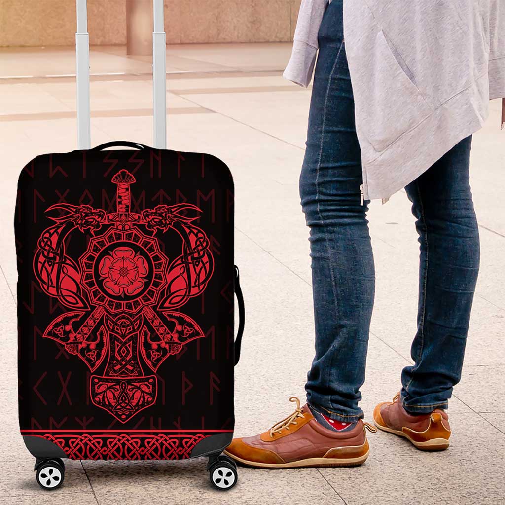 Vikings from Yorkshire Luggage Cover Red Spirit of Jorvik - Wonder Print Shop