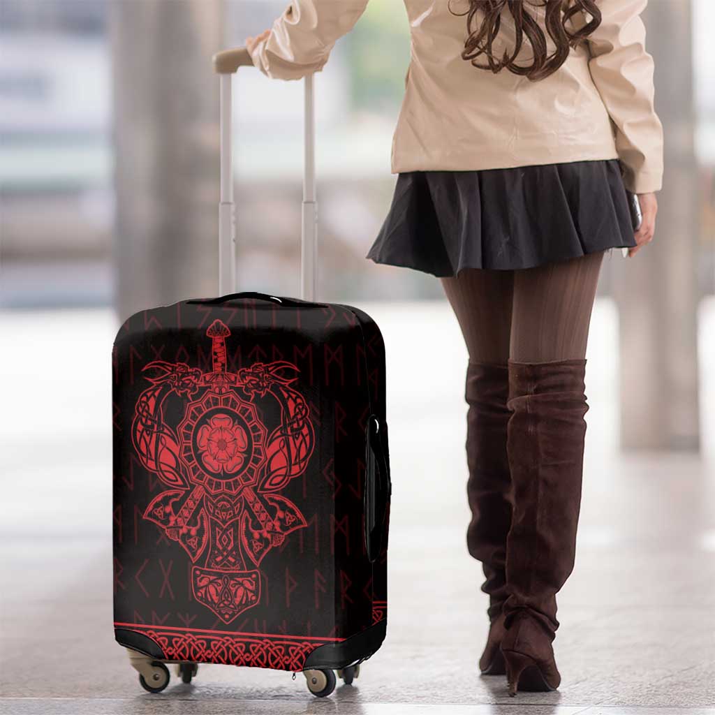 Vikings from Yorkshire Luggage Cover Red Spirit of Jorvik - Wonder Print Shop