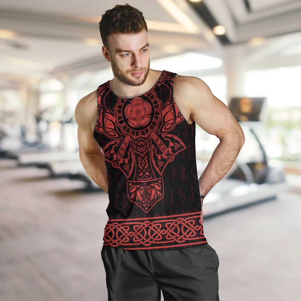 Vikings from Yorkshire Men Tank Top Red Spirit of Jorvik - Wonder Print Shop