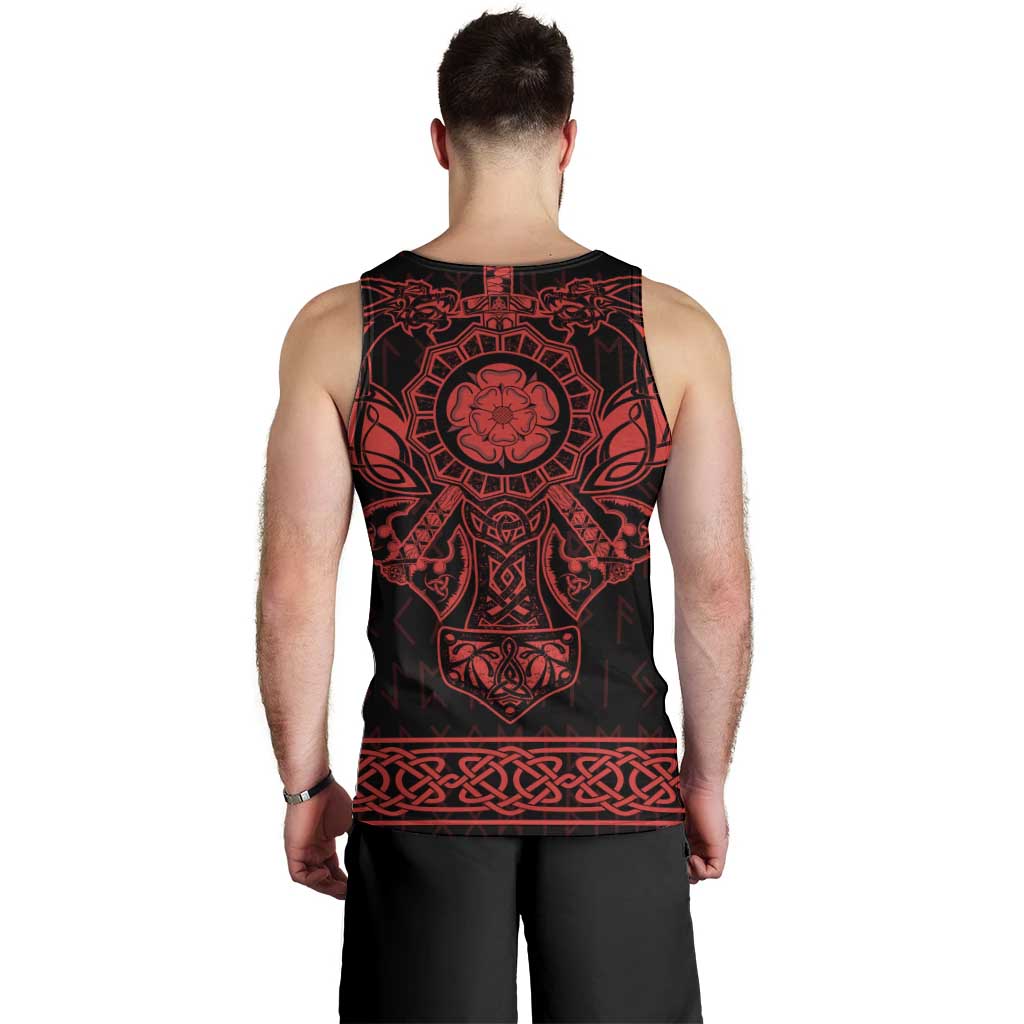Vikings from Yorkshire Men Tank Top Red Spirit of Jorvik - Wonder Print Shop