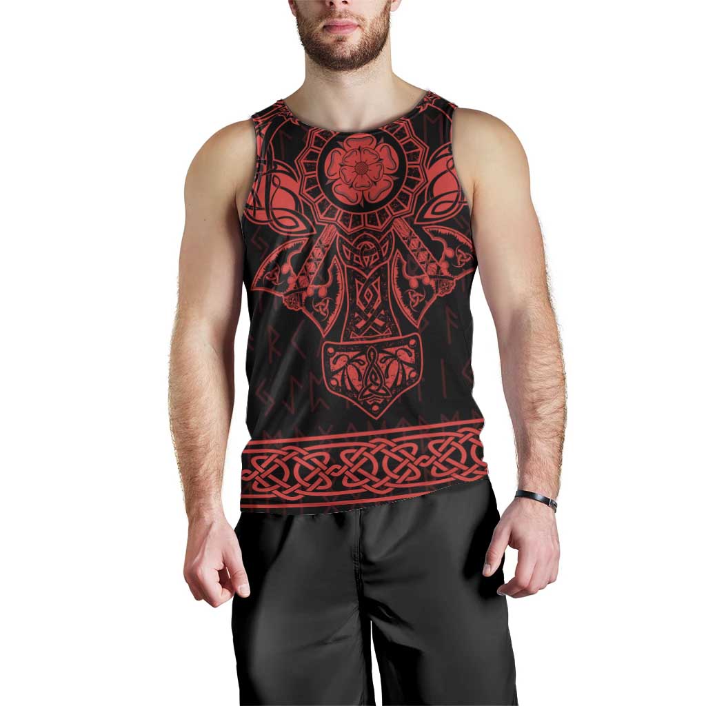 Vikings from Yorkshire Men Tank Top Red Spirit of Jorvik - Wonder Print Shop