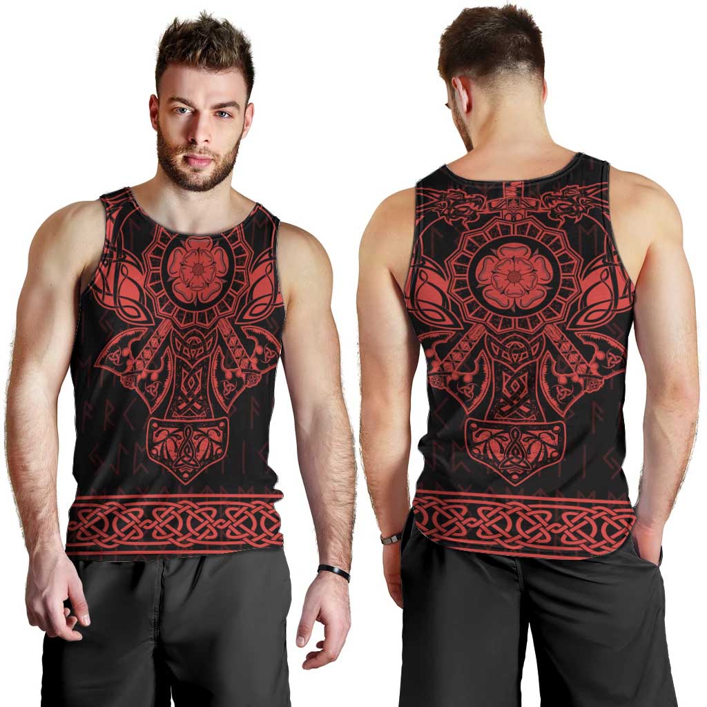 Vikings from Yorkshire Men Tank Top Red Spirit of Jorvik - Wonder Print Shop