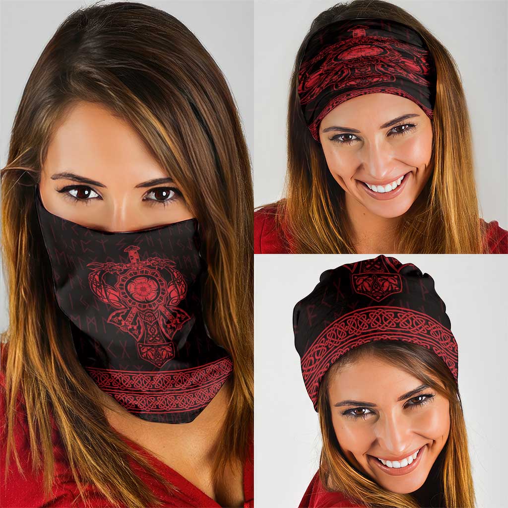 Vikings from Yorkshire Neck Gaiter Red Spirit of Jorvik - Wonder Print Shop