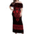 Vikings from Yorkshire Off Shoulder Maxi Dress Red Spirit of Jorvik - Wonder Print Shop