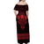 Vikings from Yorkshire Off Shoulder Maxi Dress Red Spirit of Jorvik - Wonder Print Shop
