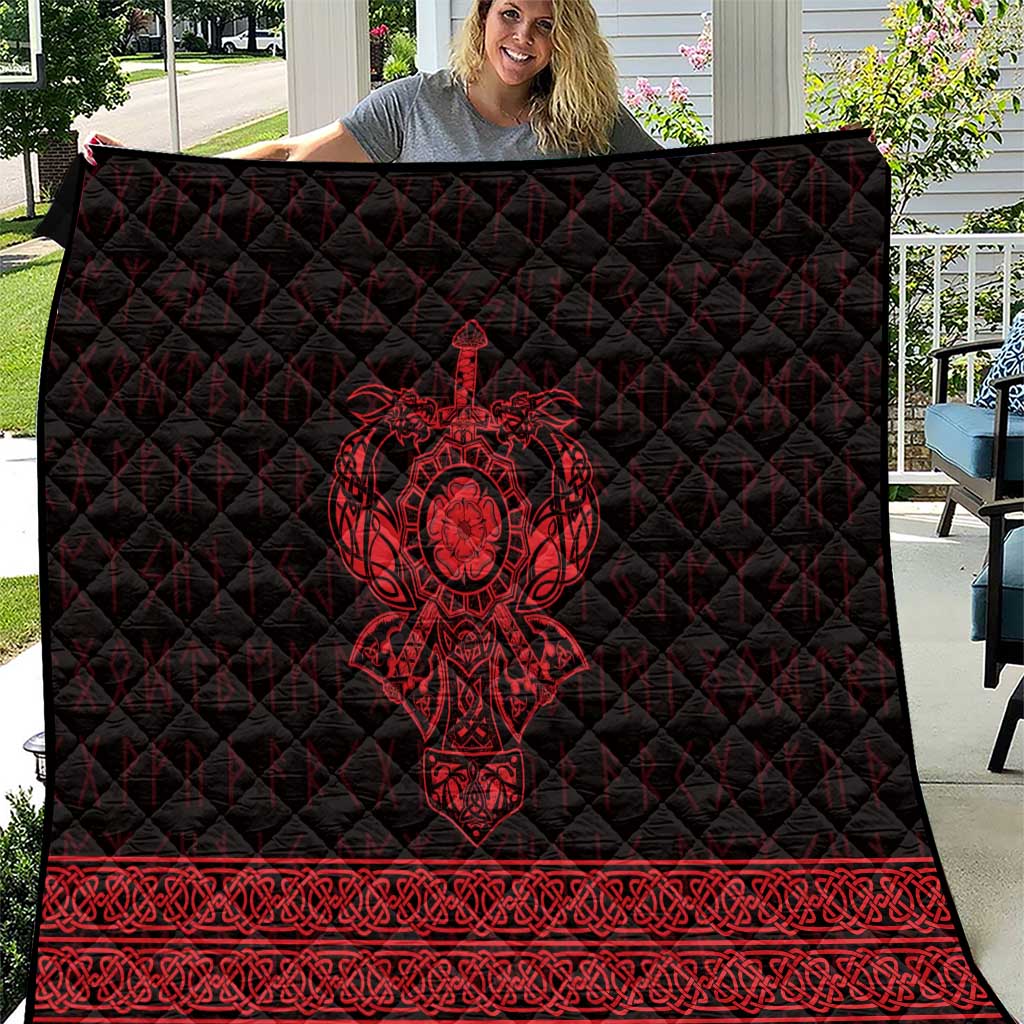 Vikings from Yorkshire Quilt Red Spirit of Jorvik - Wonder Print Shop