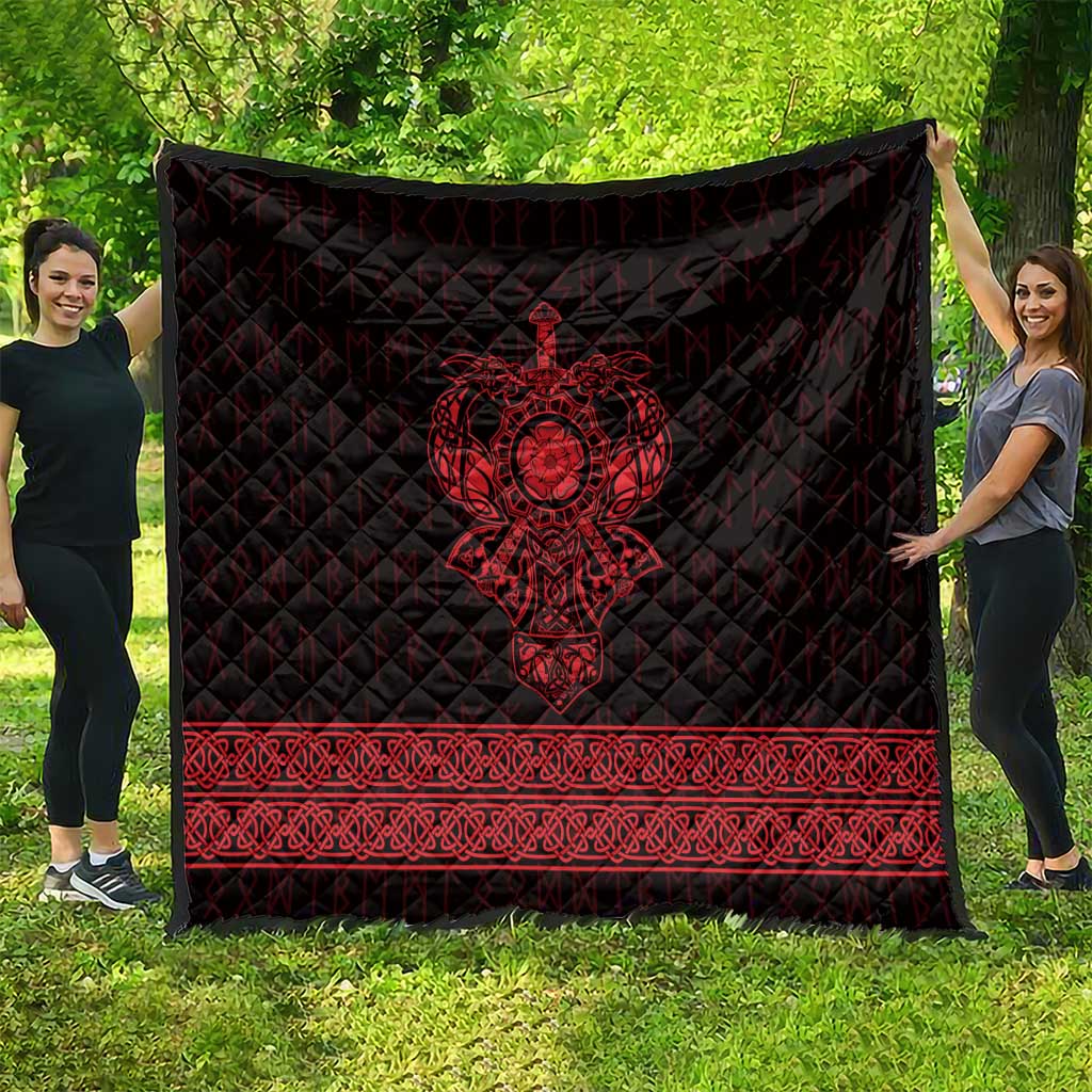 Vikings from Yorkshire Quilt Red Spirit of Jorvik - Wonder Print Shop
