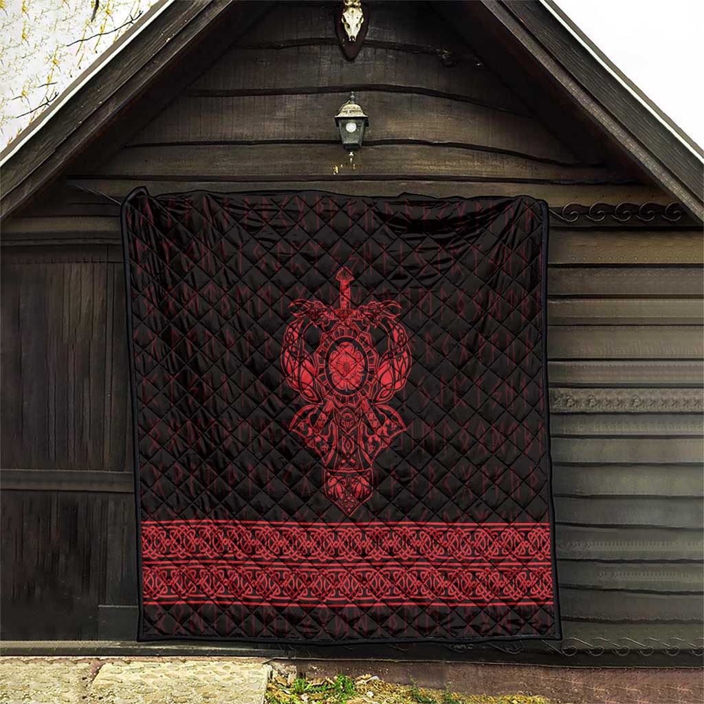 Vikings from Yorkshire Quilt Red Spirit of Jorvik - Wonder Print Shop