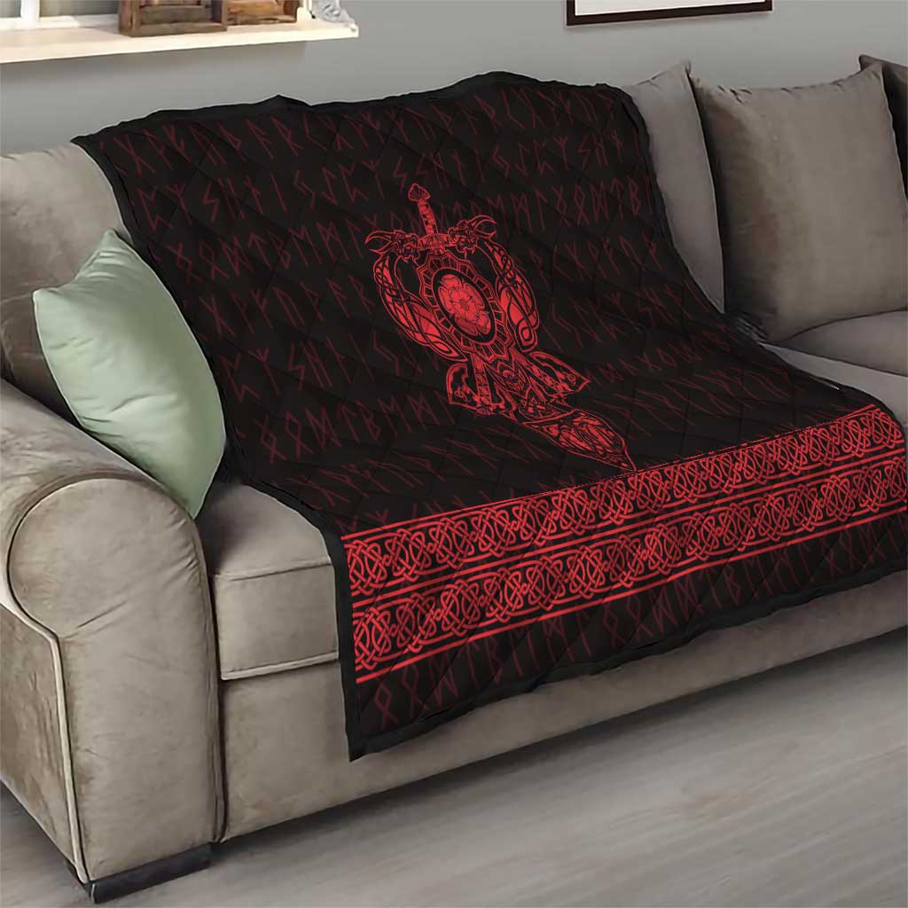 Vikings from Yorkshire Quilt Red Spirit of Jorvik - Wonder Print Shop