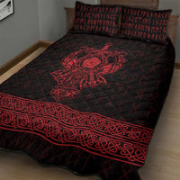 Vikings from Yorkshire Quilt Bed Set Red Spirit of Jorvik - Wonder Print Shop