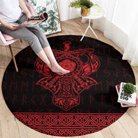 Vikings from Yorkshire Round Carpet Red Spirit of Jorvik - Wonder Print Shop