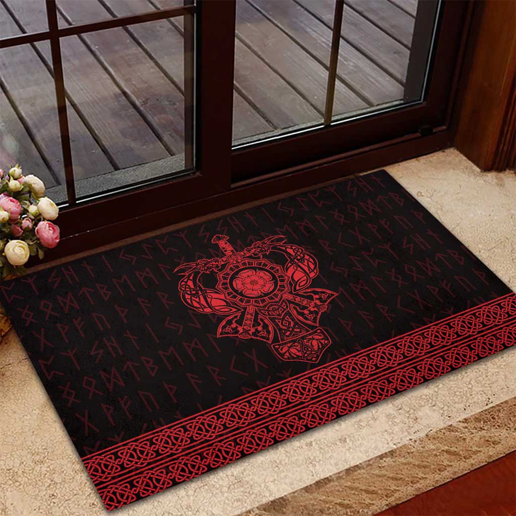 Vikings from Yorkshire Rubber Doormat Red Spirit of Jorvik - Wonder Print Shop
