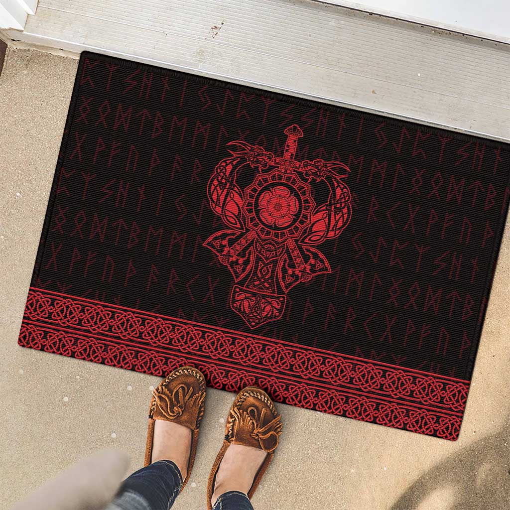 Vikings from Yorkshire Rubber Doormat Red Spirit of Jorvik - Wonder Print Shop