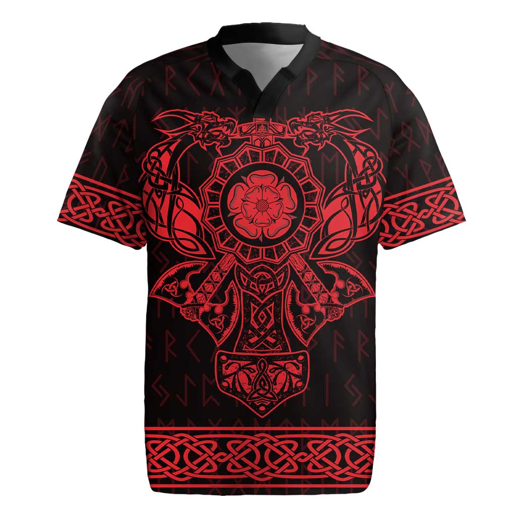 Vikings from Yorkshire Rugby Jersey Red Spirit of Jorvik - Wonder Print Shop
