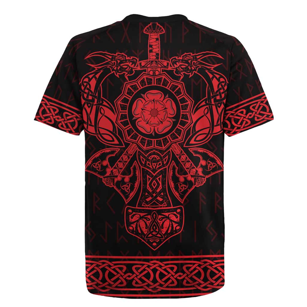 Vikings from Yorkshire Rugby Jersey Red Spirit of Jorvik - Wonder Print Shop