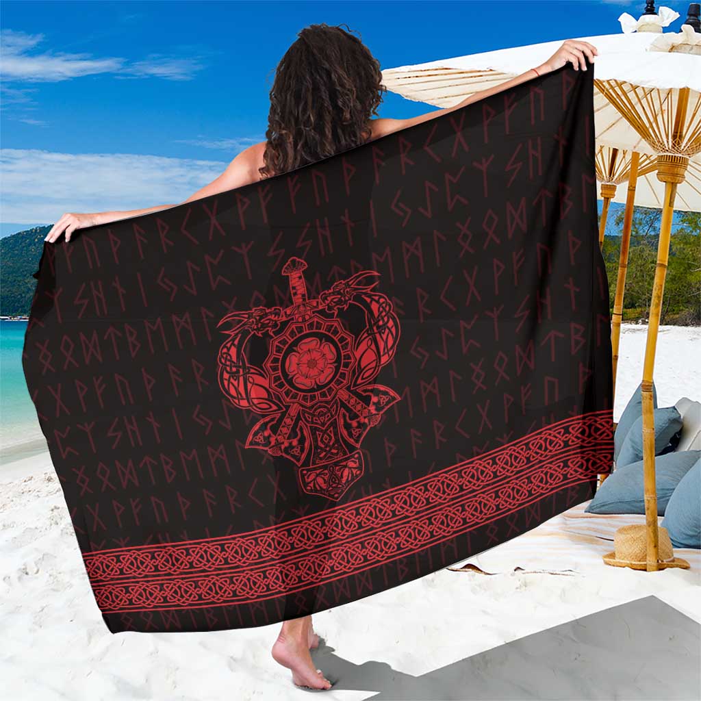 Vikings from Yorkshire Sarong Red Spirit of Jorvik - Wonder Print Shop