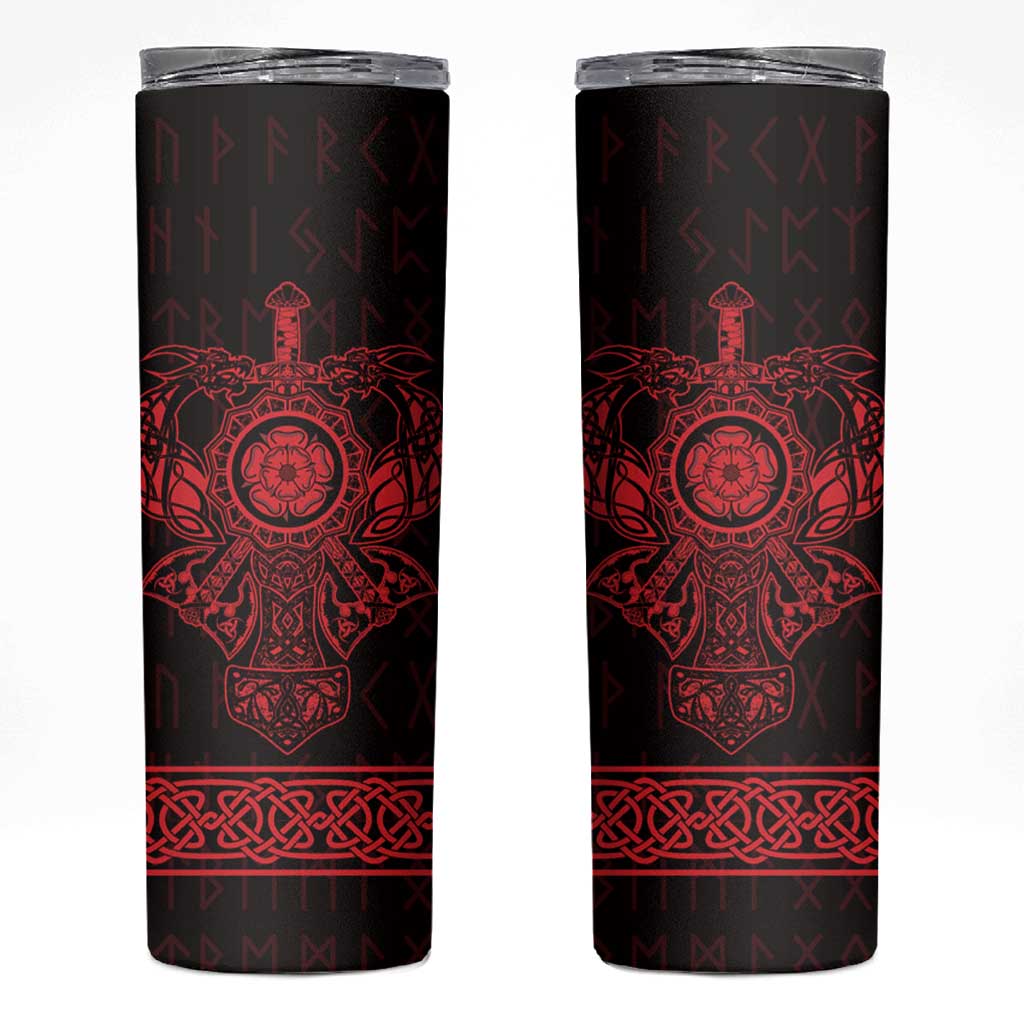Vikings from Yorkshire Skinny Tumbler Red Spirit of Jorvik - Wonder Print Shop