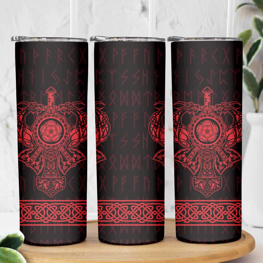 Vikings from Yorkshire Skinny Tumbler Red Spirit of Jorvik - Wonder Print Shop