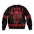 Vikings from Yorkshire Sleeve Zip Bomber Jacket Red Spirit of Jorvik - Wonder Print Shop