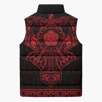 Vikings from Yorkshire Sleeveless Puffer Jacket Red Spirit of Jorvik - Wonder Print Shop