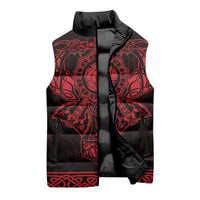 Vikings from Yorkshire Sleeveless Puffer Jacket Red Spirit of Jorvik - Wonder Print Shop
