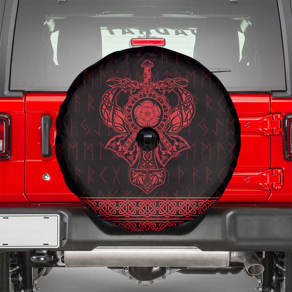 Vikings from Yorkshire Spare Tire Cover Red Spirit of Jorvik - Wonder Print Shop