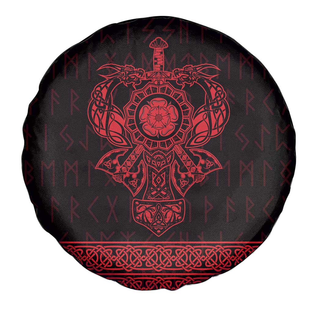 Vikings from Yorkshire Spare Tire Cover Red Spirit of Jorvik - Wonder Print Shop