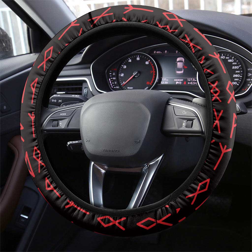 Vikings from Yorkshire Steering Wheel Cover Red Spirit of Jorvik - Wonder Print Shop