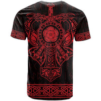 Vikings from Yorkshire T Shirt Red Spirit of Jorvik - Wonder Print Shop