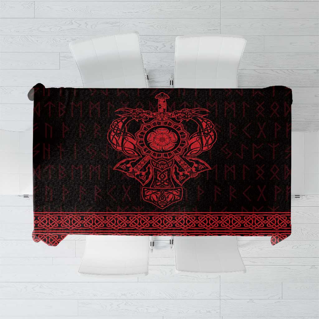 Vikings from Yorkshire Tablecloth Red Spirit of Jorvik - Wonder Print Shop