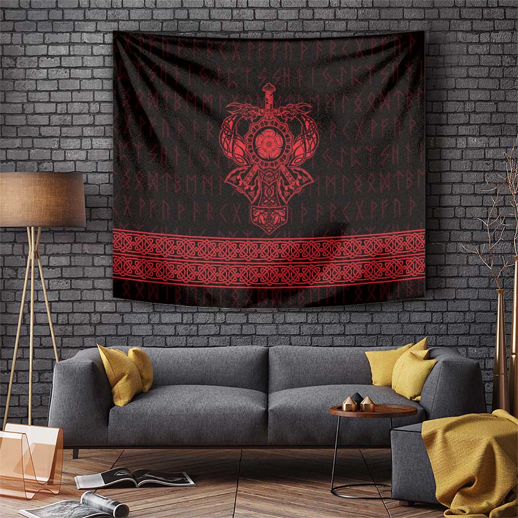 Vikings from Yorkshire Tapestry Red Spirit of Jorvik - Wonder Print Shop