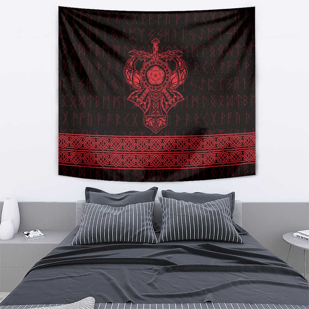 Vikings from Yorkshire Tapestry Red Spirit of Jorvik - Wonder Print Shop