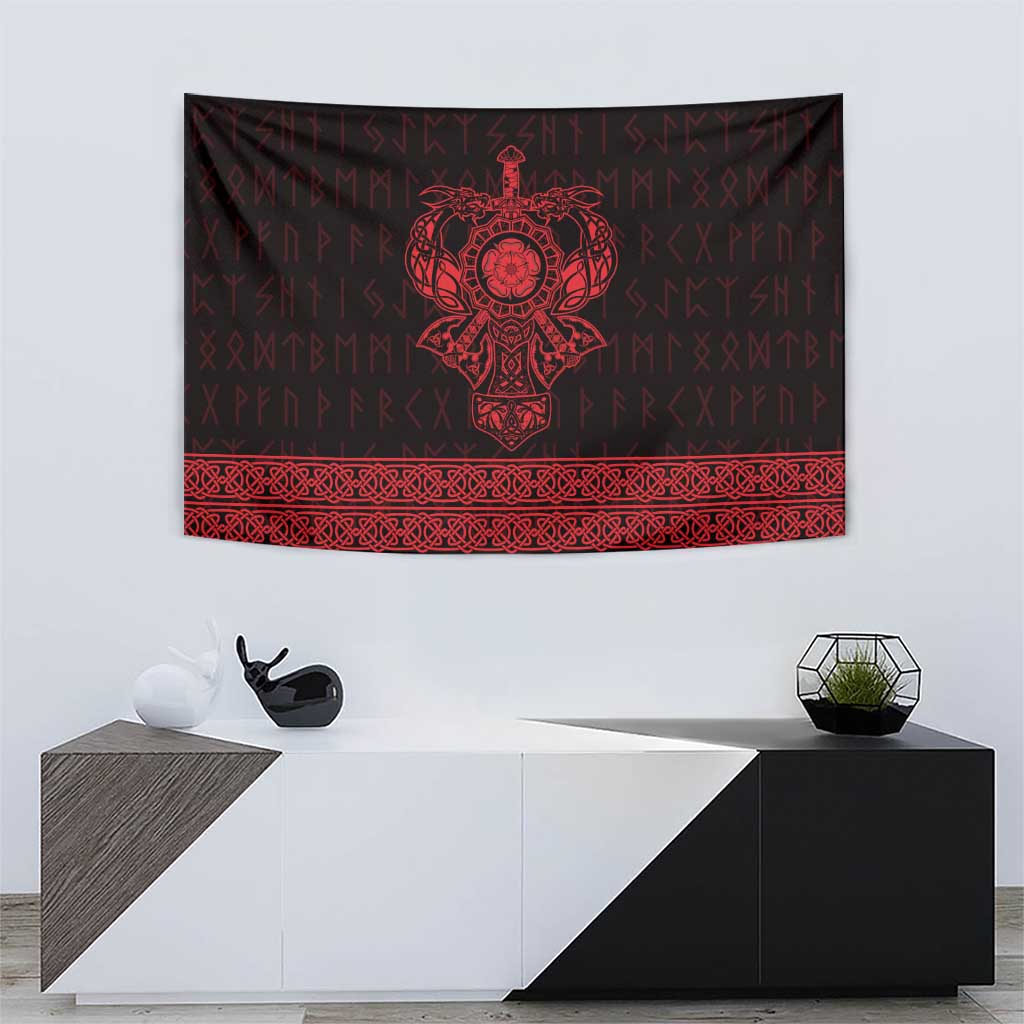 Vikings from Yorkshire Tapestry Red Spirit of Jorvik - Wonder Print Shop