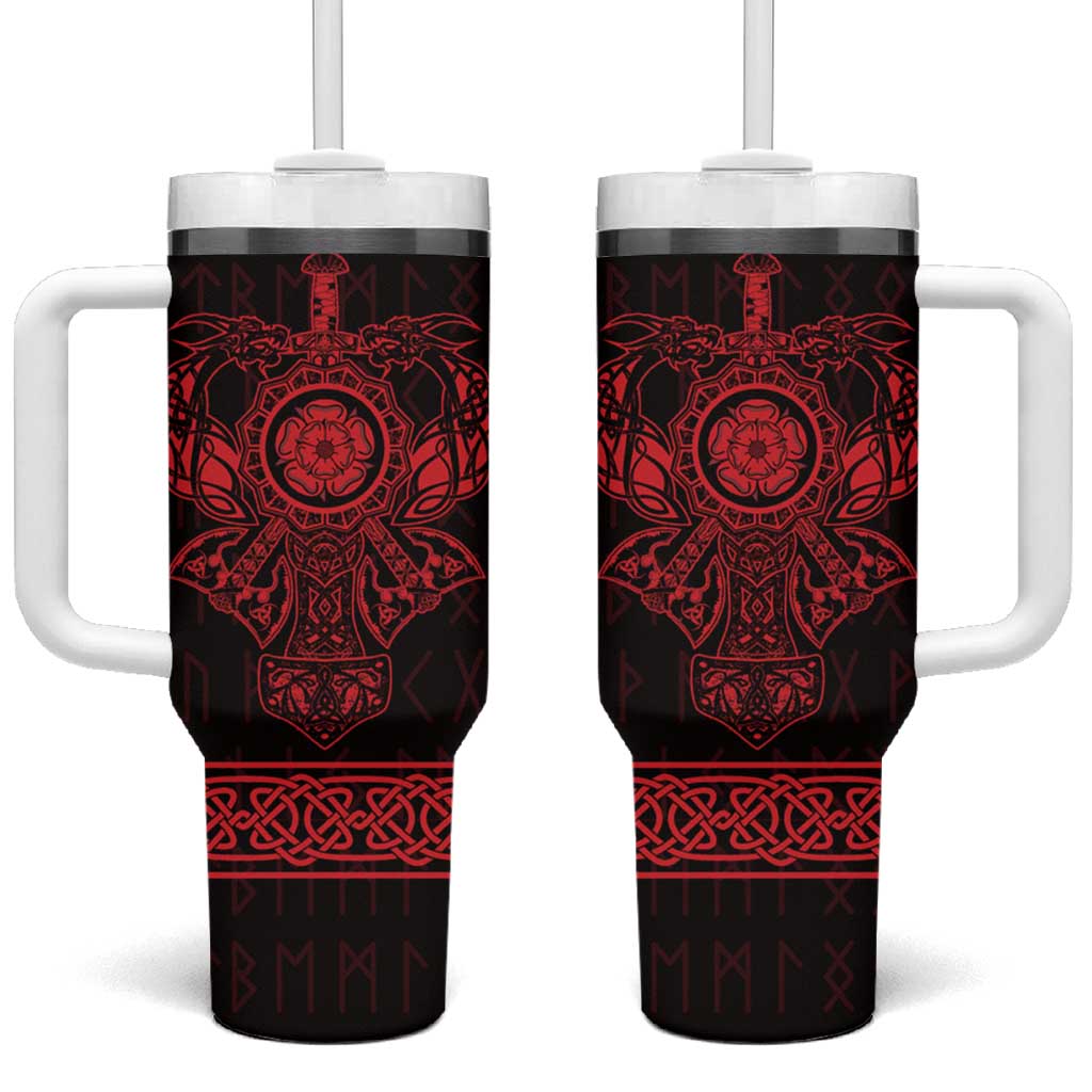 Vikings from Yorkshire Tumbler With Handle Red Spirit of Jorvik - Wonder Print Shop