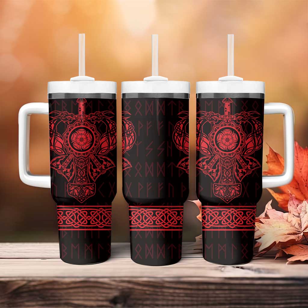 Vikings from Yorkshire Tumbler With Handle Red Spirit of Jorvik - Wonder Print Shop